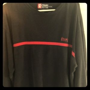 Chaps men’s Pullover / black with red stripe XL